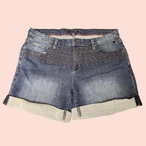 Tommy Hilfiger Cuffed Hem Women Blue Jean Shorts- Size: 10